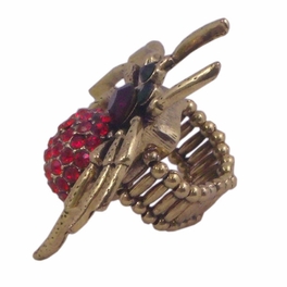 Blancho Bedding BLANCHO RING JEWELRY SPIDER BLACK HOUSE JEWELLERY RED