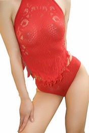 blancho bedding Blancho SE-230-RED Stylish Sexy Lace HotLingerie - Red - Medium