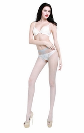 blancho bedding Blancho SE-6661-BLUE Special Seamless Open Crotch Stockings - Blue - Medium