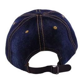 Blancho Bedding Blancho Women Fashion Floral Design Rhinestone Bling Adjustable Baseball Cap Dark Wash Denim Jean