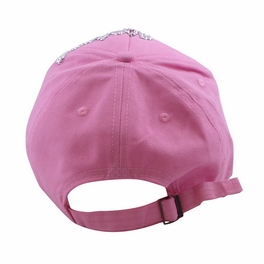 Blancho Bedding Blancho Women Fashion QUEEN Rhinestone Bling Adjustable Baseball Cap Pink