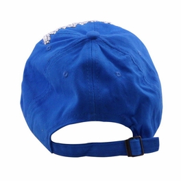 Blancho Bedding Blancho Women Fashion QUEEN Rhinestone Bling Adjustable Baseball Cap Blue