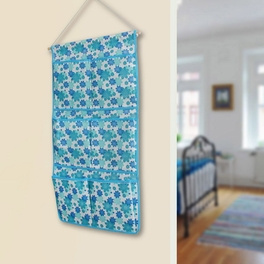 Blancho Bedding [Blue Flowers] Blue/Wall Hanging/ Wall Organizers / Baskets / Hanging Baskets (13*24)