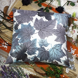 Blancho Bedding [Blue Maple Leaf] Decorative Pillow Cushion / Floor Cushion (23.6 By 23.6 Inches)
