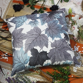 blancho bedding [Blue Maple Leaf] Decorative Pillow Cushion / Floor Cushion (23.6 by 23.6 inches)