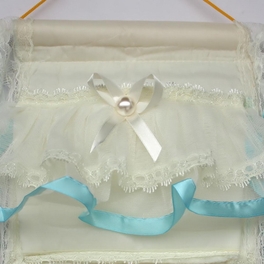 Blancho Bedding [Bowknot Bud Silk] Blue Lace/Wall Hanging/Wall Organizers / Hanging Baskets (10*20)