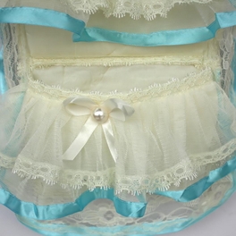 Blancho Bedding [Bowknot Bud Silk] Blue Lace/Wall Hanging/Wall Organizers / Hanging Baskets (10*20)
