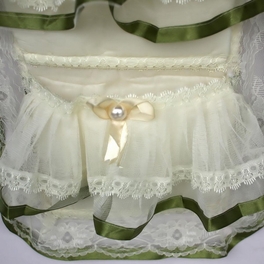 Blancho Bedding [Bowknot Bud Silk] Green Lace /Wall Hanging/ Wall Organizers / Wall Baskets /Baskets (11*20)