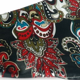 Blancho Bedding Brando Black & Blue Distinctive Stylish Paisley Pattern Fashion Soft Silky Scarf/Wrap/Shawl(Large)