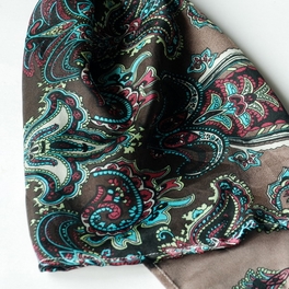 Blancho Bedding Brando Black & Blue Paisley Patterns Revitalized Style Soft Silk Scarf/Wrap/Shawl(Large)