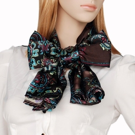 Blancho Bedding Brando Black & Blue Paisley Patterns Revitalized Style Soft Silk Scarf/Wrap/Shawl(Small)