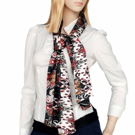 Blancho Bedding Brando Black Distinctive Stylish Paisley Pattern Fashion Soft Natural Silky Scarf/Wrap/Shawl(Large)
