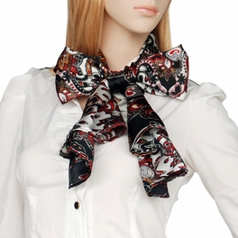 Blancho Bedding Brando Black Distinctive Stylish Paisley Pattern Fashion Soft Natural Silky Scarf/Wrap/Shawl(Small)