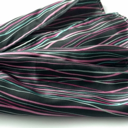 Blancho Bedding Brando Black Irregular Stripe Chic Exquisitely Soft Luxuriant Silky Scarf/Wrap/Shawl(Large)