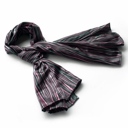 blancho bedding Brando Black Irregular Stripe Chic Exquisitely Soft Luxuriant Silky Scarf/Wrap/Shawl(Small)