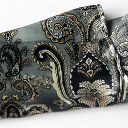 Blancho Bedding Brando Black Paisley Patterns Revitalized Style Soft Silk Scarf/Wrap/Shawl(Small)