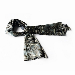 blancho bedding Brando Black Paisley Patterns Revitalized Style Soft Silk Scarf/Wrap/Shawl(Small)