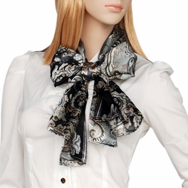 Blancho Bedding Brando Black Revitalized Paisley Patterns Elegant Delicately Soft Silk Scarf/Wrap/Shawl(Large)