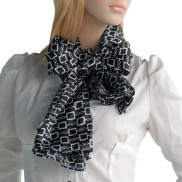 Blancho Bedding Brando Black Square Chain Design Fashion Luxuriant Silky Scarf/Wrap/Shawl(Large)