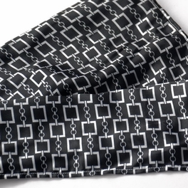 Blancho Bedding Brando Black Square Chain Design Fashion Luxuriant Silky Scarf/Wrap/Shawl(Small)