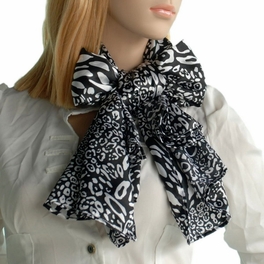 Blancho Bedding Brando Black & White Distinctive Leopard Animal Print Fashion Soft Silk Scarf/Wrap/Shawl(Large)