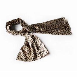 blancho bedding Brando Brown Leopard Stylish Delicately Soft Silky Scarf/Wrap/Shawl(Small)