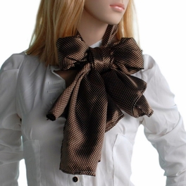 Blancho Bedding Brando Brown Small Cute Dot Design Campus Style Silk Scarf/Wrap/Shawl(Small)