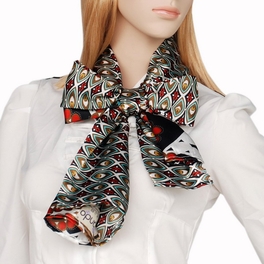 Blancho Bedding Brando Brown Tone Fantastic Multi-Patterns Chic Natural Soft Silky Scarf/Wrap/Shawl(Small)