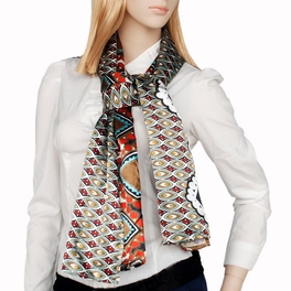 Blancho Bedding Brando Brown Tone Fantastic Multi-Patterns Chic Natural Soft Silky Scarf/Wrap/Shawl(Small)