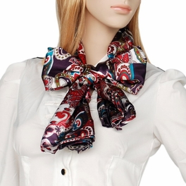 Blancho Bedding Brando Burgundy Distinctive Stylish Paisley Pattern Fashion Soft Silky Scarf/Wrap/Shawl(Large)