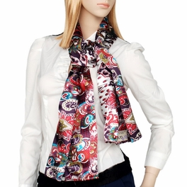 Blancho Bedding Brando Burgundy Distinctive Stylish Paisley Pattern Fashion Soft Silky Scarf/Wrap/Shawl(Small)