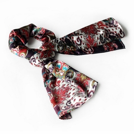 blancho bedding Brando Burgundy Distinctive Stylish Paisley Pattern Fashion Soft Silky Scarf/Wrap/Shawl(Small)