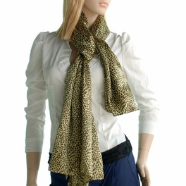 Blancho Bedding Brando Chic Small Leopard Animal Print Soft Natural Silk Scarf/Wrap/Shawl(Small)