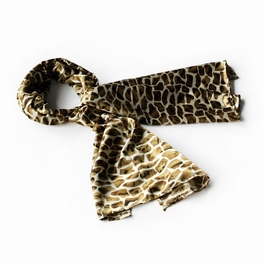 blancho bedding Brando Coffee Giraffe Animal Print Fashion Comfy Exquisitely Soft Silky Scarf/Wrap/Shawl(Small)