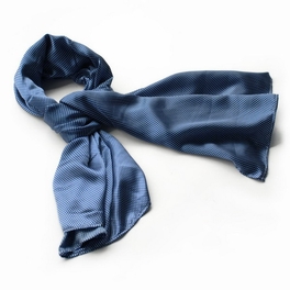 blancho bedding Brando Dark Blue Small Cute Dot Design Campus Style Silk Scarf/Wrap/Shawl(Large)
