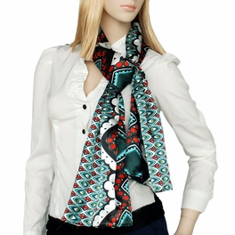 Blancho Bedding Brando Dark Green Tone Fantastic Multi-Patterns Chic Natural Soft Silky Scarf/Wrap/Shawl(Small)