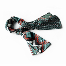 blancho bedding Brando Dark Green Tone Fantastic Multi-Patterns Chic Natural Soft Silky Scarf/Wrap/Shawl(Large)