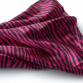 Blancho Bedding Brando Fushcia Funky Zebra Animal Pattern Super Soft Silk Scarf/Wrap/Shawl(Large)
