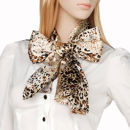 Blancho Bedding Brando Gold Flowing Leopard Design Elegant Exquisitely Soft Silk Scarf/Wrap/Shawl(Large)