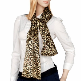 Blancho Bedding Brando Gold Leopard Design Fashion Exquisitely Soft Natural Silky Scarf/Wrap/Shawl(Small)