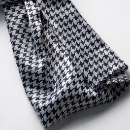 Blancho Bedding Brando Graceful Black & White Plover Design Silk Scarf/Wrap/Shawl(Large)