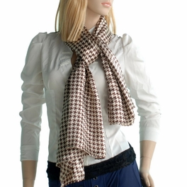 Blancho Bedding Brando Nobel Brown Plover Design Super Soft Silk Scarf/Wrap/Shawl(Large)