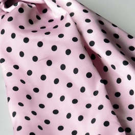 Blancho Bedding Brando Pink Background Small Cute Black Dot Design Soft Silk Scarf/Wrap/Shawl(Large)