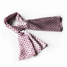 blancho bedding Brando Pink Background Small Cute Black Dot Design Soft Silk Scarf/Wrap/Shawl(Small)