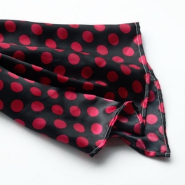 Blancho Bedding Brando Red Spots & Black Base Lovely Super Soft Silk Scarf/Wrap/Shawl(Large)