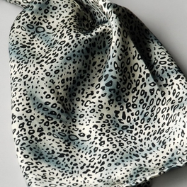 Blancho Bedding Brando Simple & Decent Cold Blue Tone Leopard Print Fashion Silk Scarf/Wrap/Shawl(Small)
