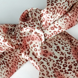 Blancho Bedding Brando Simple & Decent Warm Pink Tone Background Leopard Print Fashion Silk Scarf/Wrap/Shawl(Large)