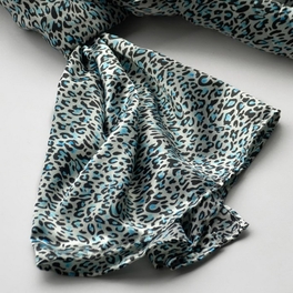 Blancho Bedding Brando Sky Blue Graceful Fashion Natural Leopard Pattern Silk Scarf/Wrap/Shawl(Small)
