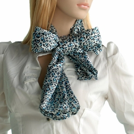 Blancho Bedding Brando Sky Blue Graceful Fashion Natural Leopard Pattern Silk Scarf/Wrap/Shawl(Small)