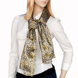 Blancho Bedding Brando Tangerine Elegant Leopard Print Comfy Silky Scarf/Wrap/Shawl(Small)
